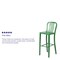 Flash Furniture 30" High Green Metal Barstool with Slat Back CH-61200-30-GN-GG - alternate 2