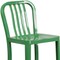 Flash Furniture 30" High Green Metal Barstool with Slat Back CH-61200-30-GN-GG - alternate 5