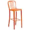 Flash Furniture 30" High Orange Metal Barstool with Slat Back CH-61200-30-OR-GG - alternate 3