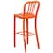 Flash Furniture 30" High Orange Metal Barstool with Slat Back CH-61200-30-OR-GG - alternate 6