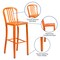 Flash Furniture 30" High Orange Metal Barstool with Slat Back CH-61200-30-OR-GG - alternate 5
