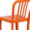 Flash Furniture 30" High Orange Metal Barstool with Slat Back CH-61200-30-OR-GG - alternate 7