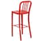 Flash Furniture 30" High Red Metal Barstool with Slat Back CH-61200-30-RED-GG - alternate 3