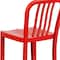 Flash Furniture 30" High Red Metal Barstool with Slat Back CH-61200-30-RED-GG - alternate 7