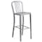 Flash Furniture 30" High Silver Metal Barstool with Slat Back CH-61200-30-SIL-GG - alternate 8