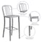 Flash Furniture 30" High Silver Metal Barstool with Slat Back CH-61200-30-SIL-GG - alternate 2