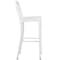 Flash Furniture 30" High White Metal Barstool with Slat Back CH-61200-30-WH-GG - alternate 9
