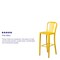 Flash Furniture 30" High Yellow Metal Barstool with Slat Back CH-61200-30-YL-GG - alternate 8