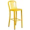 Flash Furniture 30" High Yellow Metal Barstool with Slat Back CH-61200-30-YL-GG - alternate 7