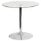 Flash Furniture Round Cafe Table, 31.5" W, 31.5" L, 29" H, Glass Top, Clear CH-7-GG - alternate 3