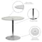 Flash Furniture Round Cafe Table, 31.5" W, 31.5" L, 29" H, Glass Top, Clear CH-7-GG - alternate 6