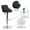 Flash Furniture Black Vinyl Barstool, Adj Height, Seat Height Range: 23" to 32" CH-82028A-BK-GG - alternate 2