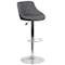 Flash Furniture Gray Vinyl Barstool, Adj Height CH-82028A-GY-GG - alternate 5