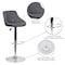 Flash Furniture Gray Vinyl Barstool, Adj Height CH-82028A-GY-GG - alternate 4