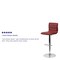 Flash Furniture Burgundy Vinyl Barstool, Adj Height CH-92023-1-BURG-GG - alternate 5