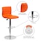 Flash Furniture Orange Vinyl Barstool, Adj Height, Weight Capacity: 330 lb. CH-92023-1-ORG-GG - alternate 3
