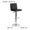 Flash Furniture Black Vinyl Barstool, Adj Height CH-92066-BK-GG - alternate 5