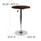 Flash Furniture Round Table, Pine Wood Adj., 23.5", Round, Wood Top, Brown CH-9-GG - alternate 3