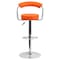 Flash Furniture Orange Vinyl Barstool, Adj Height CH-TC3-1060-ORG-GG - alternate 5