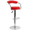 Flash Furniture Red Vinyl Barstool, Adj Height CH-TC3-1060-RED-GG - alternate 3