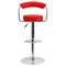 Flash Furniture Red Vinyl Barstool, Adj Height CH-TC3-1060-RED-GG - alternate 5