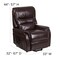Flash Furniture Recliner, 32" to 67" x 44" to 57", Upholstery Color: Brown CH-US-153062L-BRN-LEA-GG - alternate 9
