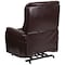 Flash Furniture Recliner, 32" to 67" x 44" to 57", Upholstery Color: Brown CH-US-153062L-BRN-LEA-GG - alternate 4