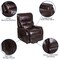 Flash Furniture Recliner, 32" to 67" x 44" to 57", Upholstery Color: Brown CH-US-153062L-BRN-LEA-GG - alternate 2