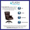 Flash Furniture Executive Chair Fixed Arms, 18-1/2" to 21" Height, Leather, Brown CI-J600-BRN-GG - alternate 2