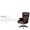 Flash Furniture Executive Chair Fixed Arms, 18-1/2" to 21" Height, Leather, Brown CI-J600-BRN-GG - alternate 7