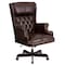Flash Furniture Executive Chair Fixed Arms, 18-1/2" to 21" Height, Leather, Brown CI-J600-BRN-GG - alternate 4