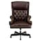 Flash Furniture Executive Chair Fixed Arms, 18-1/2" to 21" Height, Leather, Brown CI-J600-BRN-GG - alternate 5