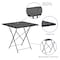 Flash Furniture 28" Square Black Steel Folding Patio Table CO-1-BK-GG - alternate 4
