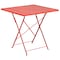 Flash Furniture 28" Square Coral Steel Folding Patio Table CO-1-RED-GG - alternate 2