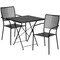 Flash Furniture 28" Square Black Steel Folding Table w/ 2 Chairs CO-28SQF-02CHR2-BK-GG - alternate 2