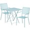 Flash Furniture 28" Square Sky Blue Steel Folding Table w/2 Chairs CO-28SQF-02CHR2-SKY-GG - alternate 4