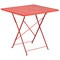 Flash Furniture 28" Square Coral Steel Folding Table w/ 4 Chairs CO-28SQF-02CHR4-RED-GG - alternate 4