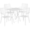 Flash Furniture 28" Square White Steel Folding Table w/ 4 Chairs CO-28SQF-02CHR4-WH-GG - alternate 3