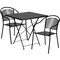 Flash Furniture 28" Square Black Steel Folding Table w/ 2 Chairs CO-28SQF-03CHR2-BK-GG - alternate 3