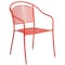 Flash Furniture 28" Square Coral Steel Folding Table w/ 2 Chairs CO-28SQF-03CHR2-RED-GG - alternate 5