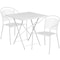 Flash Furniture 28" Square White Steel Folding Table w/ 2 Chairs CO-28SQF-03CHR2-WH-GG - alternate 4