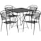 Flash Furniture 28" Square Black Steel Folding Table w/ 4 Chairs CO-28SQF-03CHR4-BK-GG - alternate 3