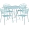 Flash Furniture 28" Square Sky Blue Steel Folding Table w/4 Chairs CO-28SQF-03CHR4-SKY-GG - alternate 4