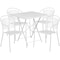 Flash Furniture 28" Square White Steel Folding Table w/ 4 Chairs CO-28SQF-03CHR4-WH-GG - alternate 2