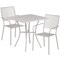 Flash Furniture 28" Square Lt Gray Steel Patio Table w/ 2 Chairs CO-28SQ-02CHR2-SIL-GG - alternate 4