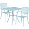 Flash Furniture 28" Square Sky Blue Steel Patio Table w/ 2 Chairs CO-28SQ-02CHR2-SKY-GG - alternate 3