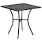 Flash Furniture 28 in Square Patio Table With 4 Chairs, Black, Steel CO-28SQ-02CHR4-BK-GG - alternate 2