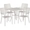Flash Furniture 28 in Square Patio Table With 4 Chairs, Light Gray, Steel CO-28SQ-02CHR4-SIL-GG - alternate 2