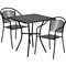 Flash Furniture 28" Square Black Steel Patio Table with 2 Chairs CO-28SQ-03CHR2-BK-GG - alternate 3