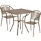 Flash Furniture 28" Square Gold Steel Patio Table with 2 Chairs CO-28SQ-03CHR2-GD-GG - alternate 3